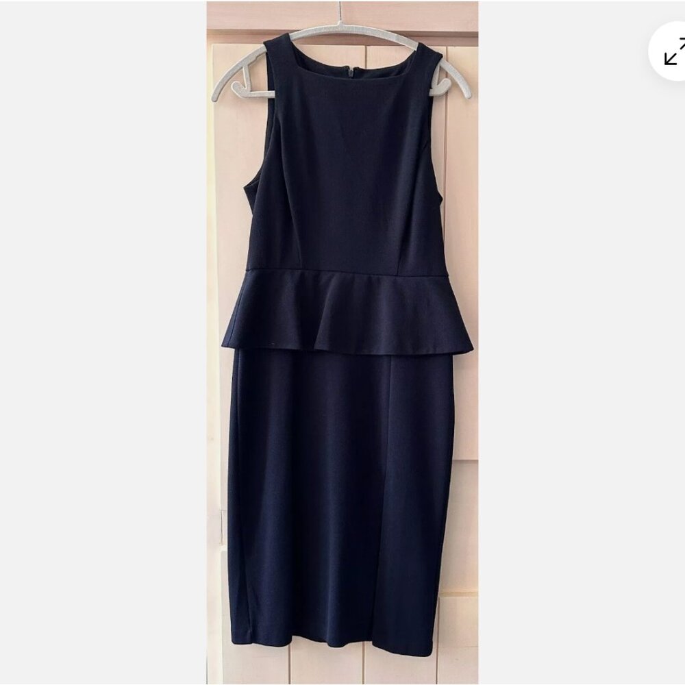 Asos Petite peplum dress size 10 navy